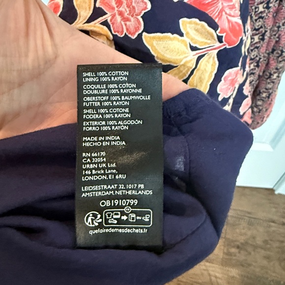 Free People A New Way Maxi Dress Navy Combo Medium - Picture 9 of 9